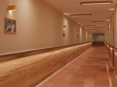 2fk-projekt-wnetrz-wroclaw-legnica-boleslawiec-korytarz-szpital-przychodnia-klinika-sanatorium-fototapeta-tapeta-winylowa-drewno-brazowe-miedziane